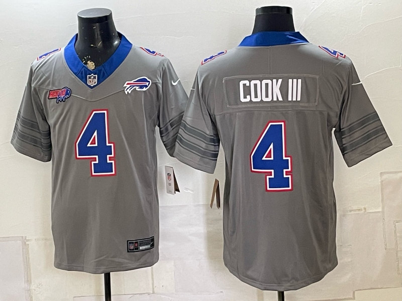 Men 2026 Buffalo Bills #4 Cook III grey Nike Limited NFL Jersey 081104->buffalo bills->NFL Jersey
